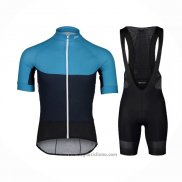 2021 Abbigliamento Ciclismo POC Blu Manica Corta e Salopette