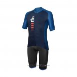 2021 Abbigliamento Ciclismo RH+ Blu Manica Corta e Salopette