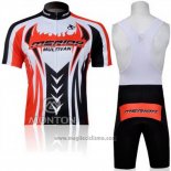 2011 Abbigliamento Ciclismo Merida Nero e Rosso Manica Corta e Salopette