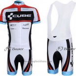 2012 Abbigliamento Ciclismo Cube Nero e Bianco Manica Corta e Salopette