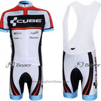 2012 Abbigliamento Ciclismo Cube Nero e Bianco Manica Corta e Salopette