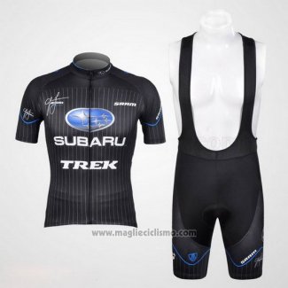 2012 Abbigliamento Ciclismo Subaru Nero Manica Corta e Salopette