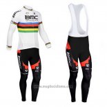 2013 Abbigliamento Ciclismo UCI Mondo Campione BMC Manica Lunga e Salopette