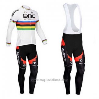 2013 Abbigliamento Ciclismo UCI Mondo Campione BMC Manica Lunga e Salopette