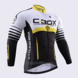 2015 Abbigliamento Ciclismo Fox Cyclingbox Nero e Bianco Manica Lunga e Salopette