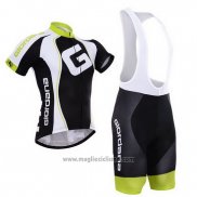 2015 Abbigliamento Ciclismo Giordana Nero e Bianco Manica Corta e Salopette