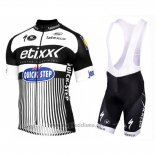 2016 Abbigliamento Ciclismo Etixx Quick Step Bianco e Nero Manica Corta e Salopette