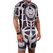 2016 Abbigliamento Ciclismo Rock Racing Argentato e Marrone Manica Corta e Salopette