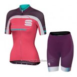 2016 Abbigliamento Ciclismo Sportful Rosso e Verde Manica Corta e Salopette