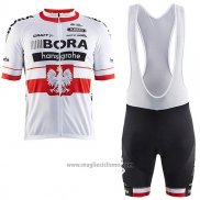 2017 Abbigliamento Ciclismo Bora Campione Polonia Manica Corta e Salopette