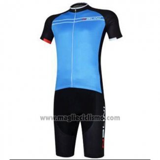 2017 Abbigliamento Ciclismo Nalini Blu Manica Corta e Salopette