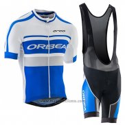 2017 Abbigliamento Ciclismo Orbea Bianco e Blu Manica Corta e Salopette