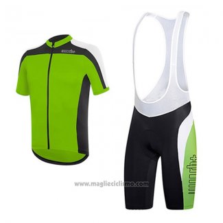 2017 Abbigliamento Ciclismo RH+ Verde Manica Corta e Salopette