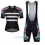 2017 Abbigliamento Ciclismo Ykywbike Aa12 Adh12 Nero e Bianco Manica Corta e Salopette