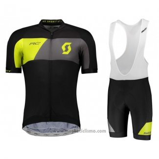 2018 Abbigliamento Ciclismo Castelli Grigio Giallo Nero Manica Corta e Salopette