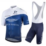 2018 Abbigliamento Ciclismo One Pro Bianco e Spento Blu Manica Corta e Salopette