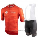 2019 Abbigliamento Ciclismo Castelli UAE Tour Arancione Manica Corta e Salopette