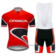 2019 Abbigliamento Ciclismo Orbea Rosso Nero Manica Corta e Salopette