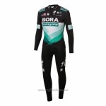 2020 Abbigliamento Ciclismo Bora-Hansgrone Nero Verde Manica Lunga e Salopette(1)