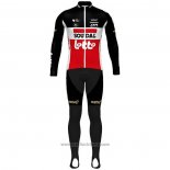 2020 Abbigliamento Ciclismo Lotto Soudal Nero Bianco Rosso Manica Lunga e Salopette(1)