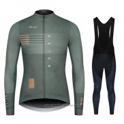 2020 Abbigliamento Ciclismo NDLSS Grigio Manica Lunga e Salopette