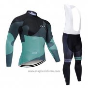 2020 Abbigliamento Ciclismo Northwave Nero Verde Manica Lunga e Salopette