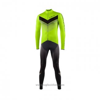 2021 Abbigliamento Ciclismo Nalini Verde Manica Lunga e Salopette