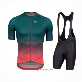 2021 Abbigliamento Ciclismo Pearl Izumi Verde Rosa Manica Corta e Salopette