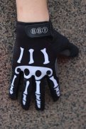 Skull Guanti Dita Lunghe Ciclismo Nero e Bianco