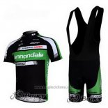 2011 Abbigliamento Ciclismo Cannondale Nero e Verde Manica Corta e Salopette