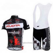 2011 Abbigliamento Ciclismo Kuota Nero e Bianco Manica Corta e Salopette