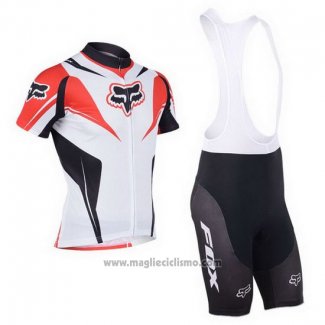 2013 Abbigliamento Ciclismo Fox Bianco e Rosso Manica Corta e Salopette