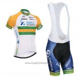 2014 Abbigliamento Ciclismo Orica GreenEDGE Campione Austria Manica Corta e Salopette