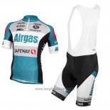 2015 Abbigliamento Ciclismo D3 Devo Airgas Blu e Nero Manica Corta e Salopette