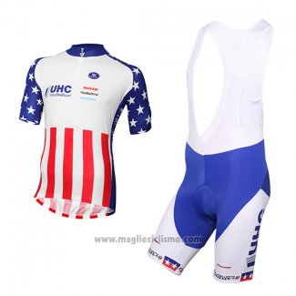 2016 Abbigliamento Ciclismo United Healthcare Rosso e Bianco Manica Corta e Salopette