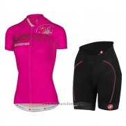 2017 Abbigliamento Ciclismo Donne Castelli Rosa Manica Corta e Salopette