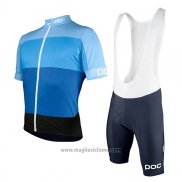 2017 Abbigliamento Ciclismo Poc Fondo Elements Azzurro Manica Corta e Salopette