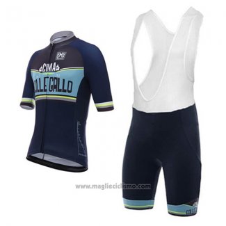 2017 Abbigliamento Ciclismo Santini Collegrllo Scuro Blu Manica Corta e Salopette