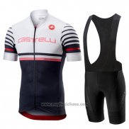 2019 Abbigliamento Ciclismo Castelli Free AR 4.1 Bianco Nero Manica Corta e Salopette