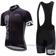 2019 Abbigliamento Ciclismo DNA Nero Manica Corta e Salopette