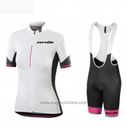 2019 Abbigliamento Ciclismo Donne Cervelo Bianco Nero Manica Corta e Salopette