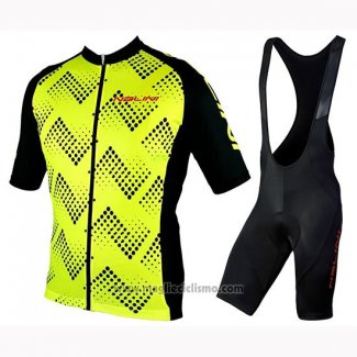 2019 Abbigliamento Ciclismo Nalini Podio 2.0 Nero Giallo Manica Corta e Salopette