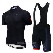 2019 Abbigliamento Ciclismo STRAVA Nero Manica Corta e Salopette