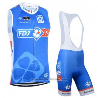 2019 Gilet Antivento FDJ Blu