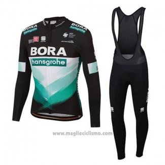 2020 Abbigliamento Ciclismo Bora-Hansgrone Blu Nero Manica Corta e Salopette