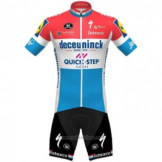 2020 Abbigliamento Ciclismo Deceuninck Quick Step Campione Paesi Bassi Manica Corta e Salopette