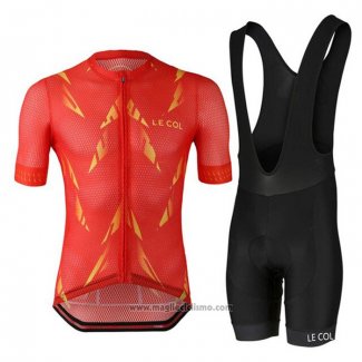 2021 Abbigliamento Ciclismo Le Col Rosso Manica Corta e Salopette