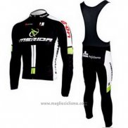 2010 Abbigliamento Ciclismo Merida Nero e Verde Manica Lunga e Salopette