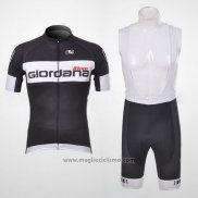 2011 Abbigliamento Ciclismo Giordana Nero Manica Corta e Salopette