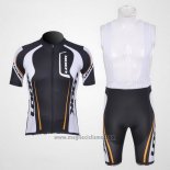 2011 Abbigliamento Ciclismo Look Nero e Bianco Manica Corta e Salopette